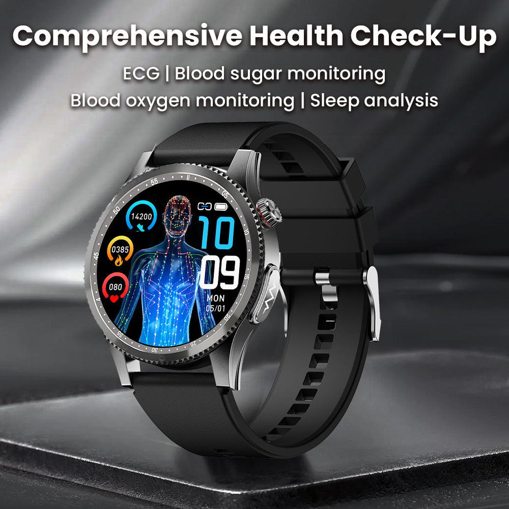 CFY E09 Smart ECG Blood Pressure Blood Oxygen Health Monitoring Sleep Tracking Bluetooth Heart Rate HRV Watch