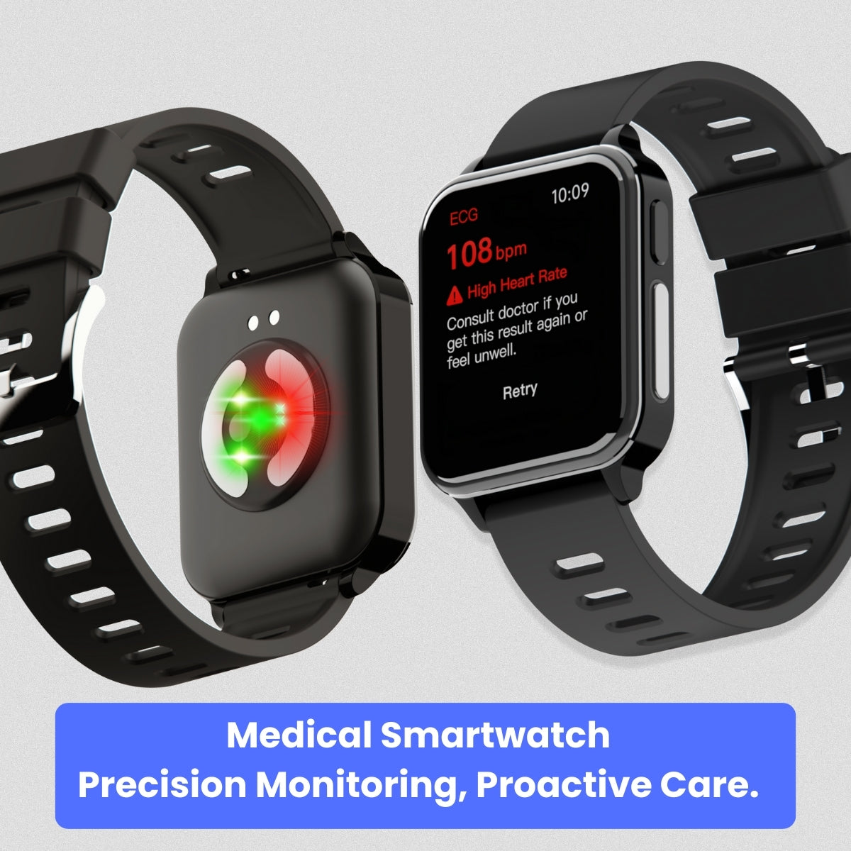 CFY-E108 ECG Smartwatch With Blood Oxygen Heart Rate Monitor Sleep Monitoring