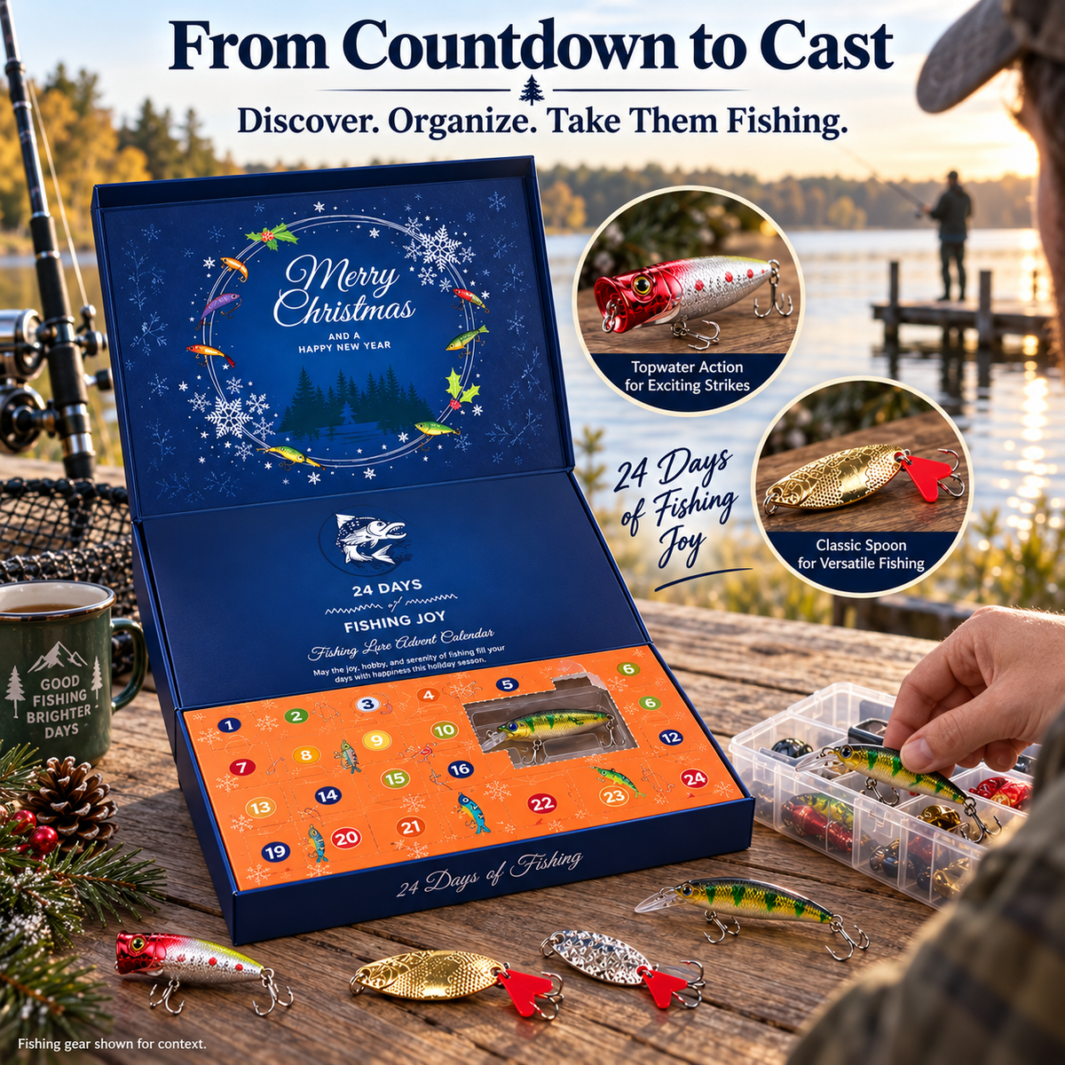 🎣 2026 Fishing Advent Calendar – 24 Days of Surprise Fishing Lures