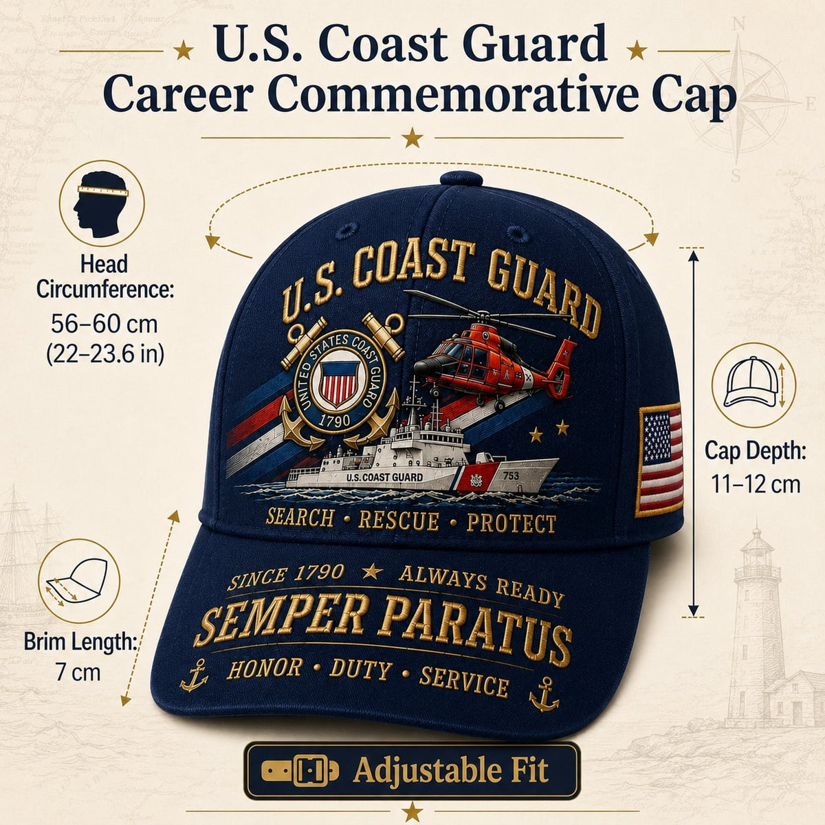 U.S. Coast Guard Career Commemorative Cap