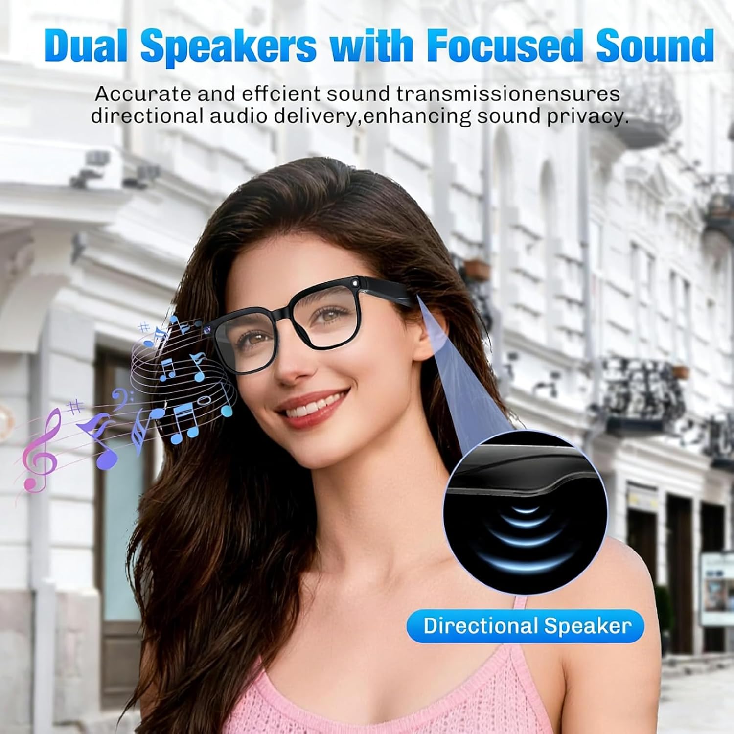 CFY G12 AI Smart Glasses with 4K Camera, AI Assistant, Object Recognition, Translation & Bluetooth Audio