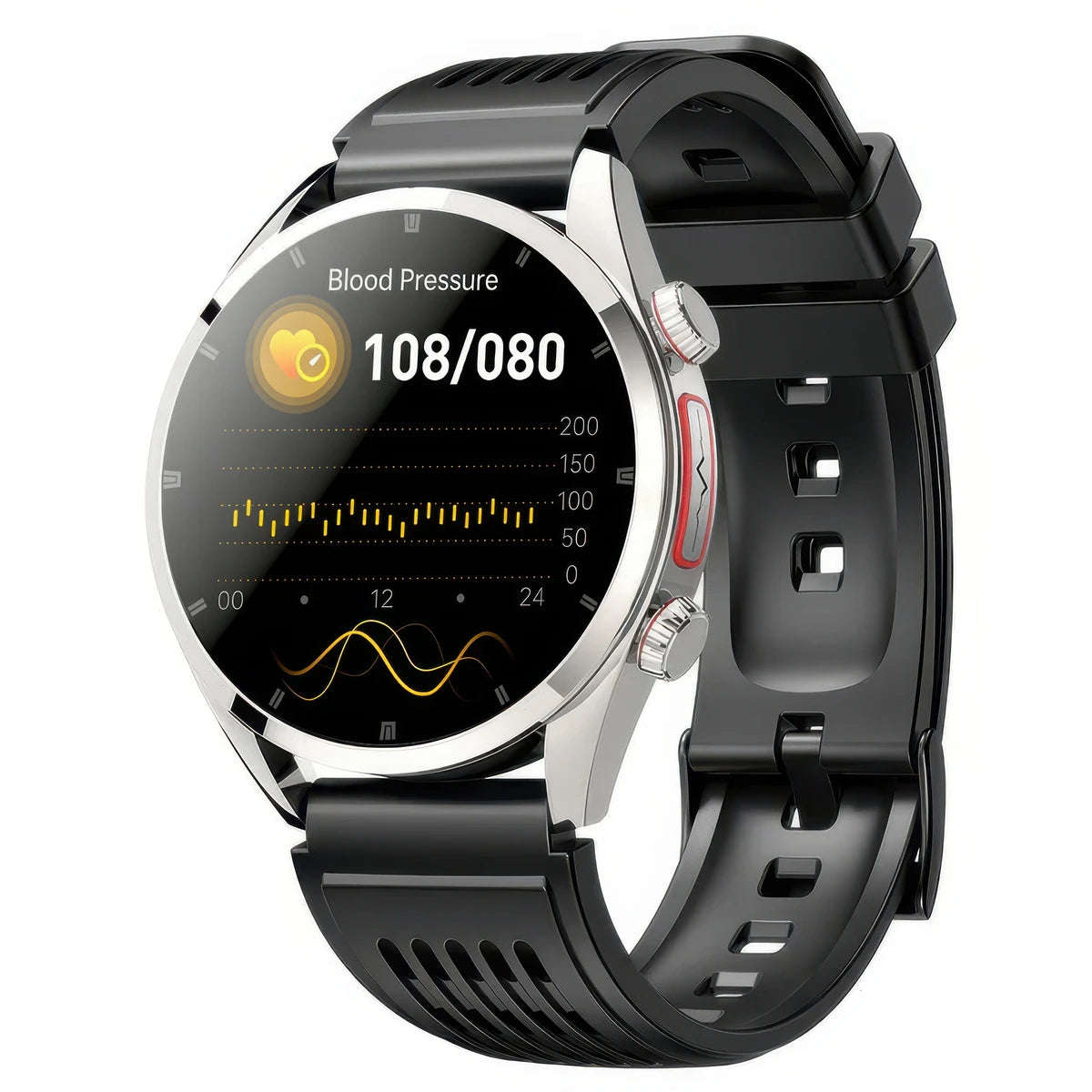 CFY E02 Multi-Lead ECG Monitoring Blood Glucose Blood Pressure Heart Rate Measurement Health Smart Watch