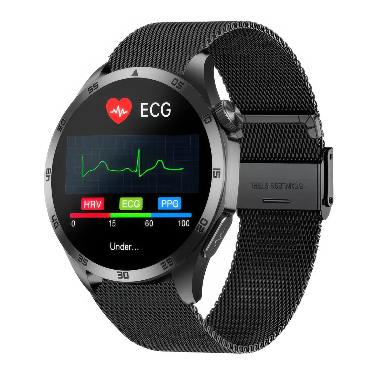 CFY E45 Micro Health Check ECG/EKG Blood Glucose Smart Health Monitoring Watch