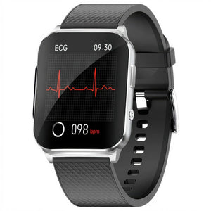 CFY E51 Smart Sports Watch with HD Display, ECG and Blood Sugar Monitoring Silver