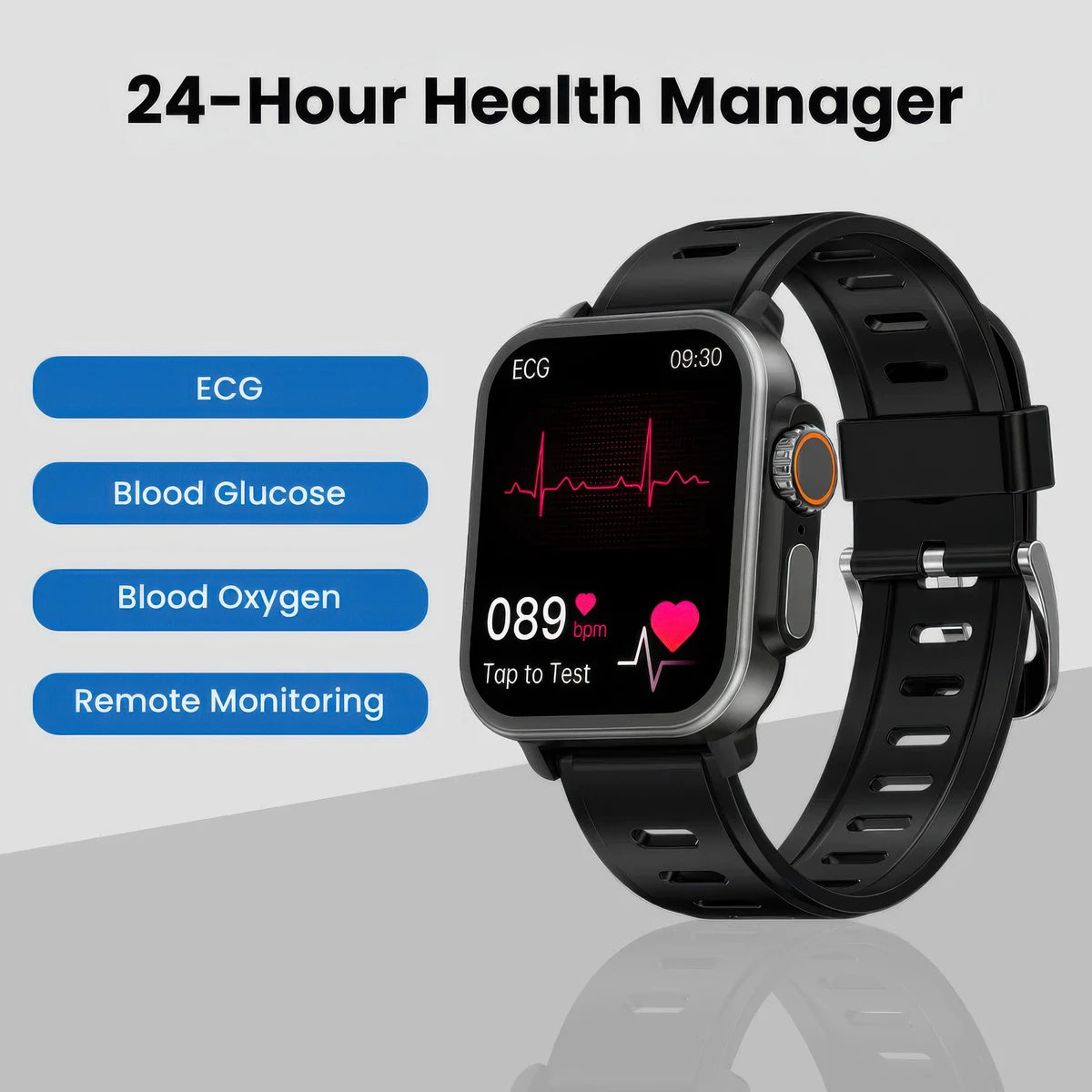 CFY H6 VEE ECG Blood Sugar Blood Oxygen HRV Cholesterol Uric Acid Health Smart Watch