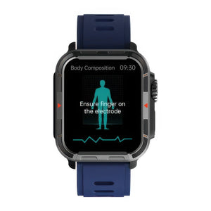 CFY E579 VEE PRO Rugged Sports Smartwatch with ECG and Heart Rate Monitoring Blue