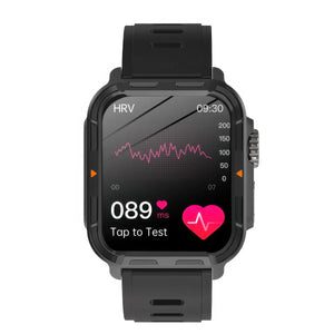 CFY E579 VEE PRO Rugged Sports Smartwatch with ECG and Heart Rate Monitoring Black