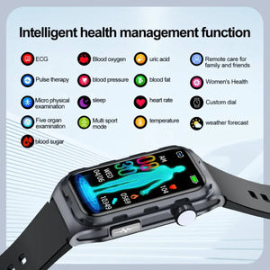 CFY E79 ECG/EKG Blood Pressure Blood Sugar Heart Rate Monitoring Smart Health Exercise Bracelet