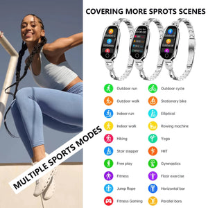 CFY E81 Blood Pressure Heart Rate monitoring Luxury Diamond Design Fashion Women Smartwatch