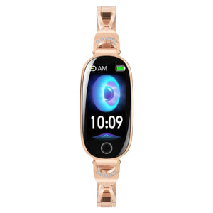 CFY E81 Blood Pressure Heart Rate monitoring Luxury Diamond Design Fashion Women Smartwatch