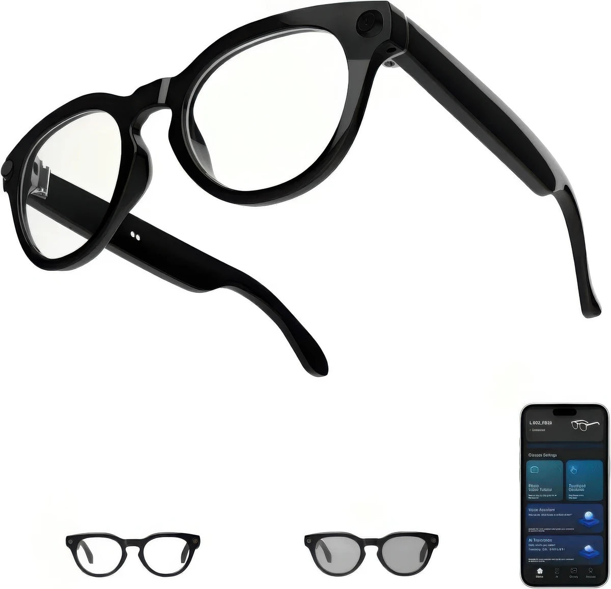 CFY G81 AI Smart Glasses with 8MP Camera, AI Translation, Voice Assistant & Open-Ear Bluetooth Audio