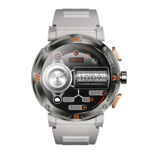 CFY MAX 1 Gps Compass 1.43'' Amoled Screen 3atm Waterproof Blood Oxygen Blood Pressure Sleep Monitoring 100+ Sports Modes Smartwatch Gray