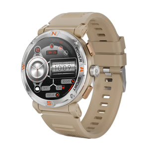 CFY MAX 1 Gps Compass 1.43'' Amoled Screen 3atm Waterproof Blood Oxygen Blood Pressure Sleep Monitoring 100+ Sports Modes Smartwatch Brown