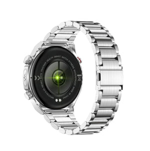 CFY Max 1 Heart Rate Blood Glucose ECG/EKG Blood Pressure Monitoring Bluetooth Talk Smartwatch Silver Steel