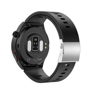 CFY Max 4 High Precision Air Pump Blood Pressure ECG Blood Oxygen Monitoring SmartWatch Black