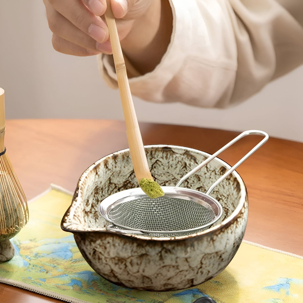 Traditional Matcha Tea Set – 6-Piece Authentic Japanese Matcha Kit – Premium Bamboo & Ceramic