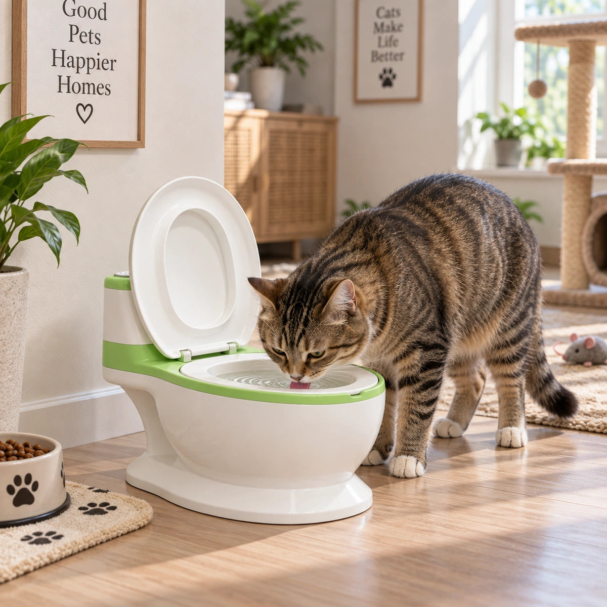 Toilet-Shaped Pet Bowl – Novelty Dog & Cat Food or Water Dish