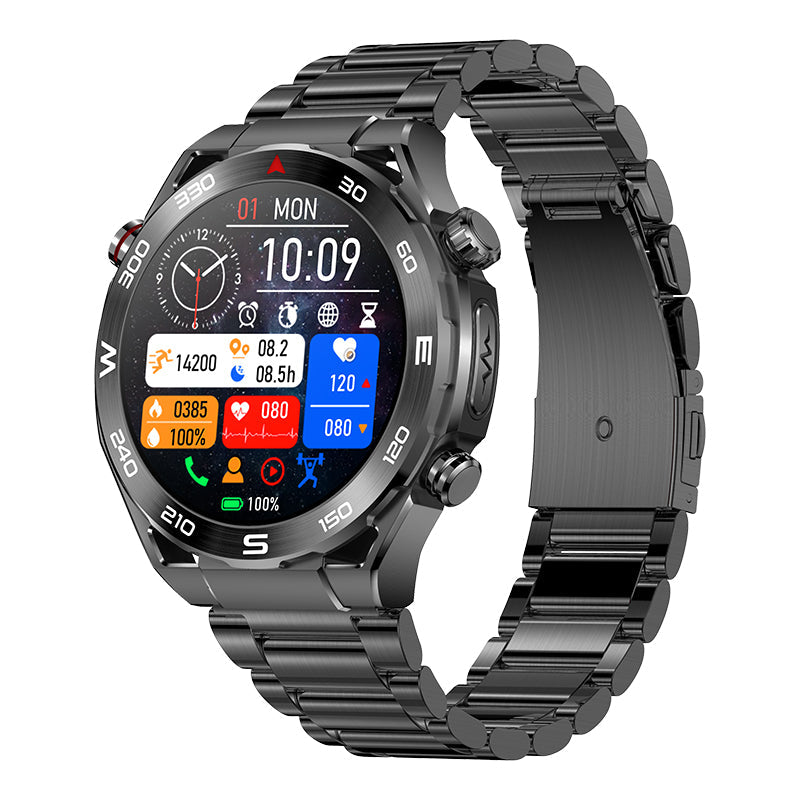 CFY Max 1 Heart Rate Blood Glucose ECG/EKG Blood Pressure Monitoring Bluetooth Talk Smartwatch