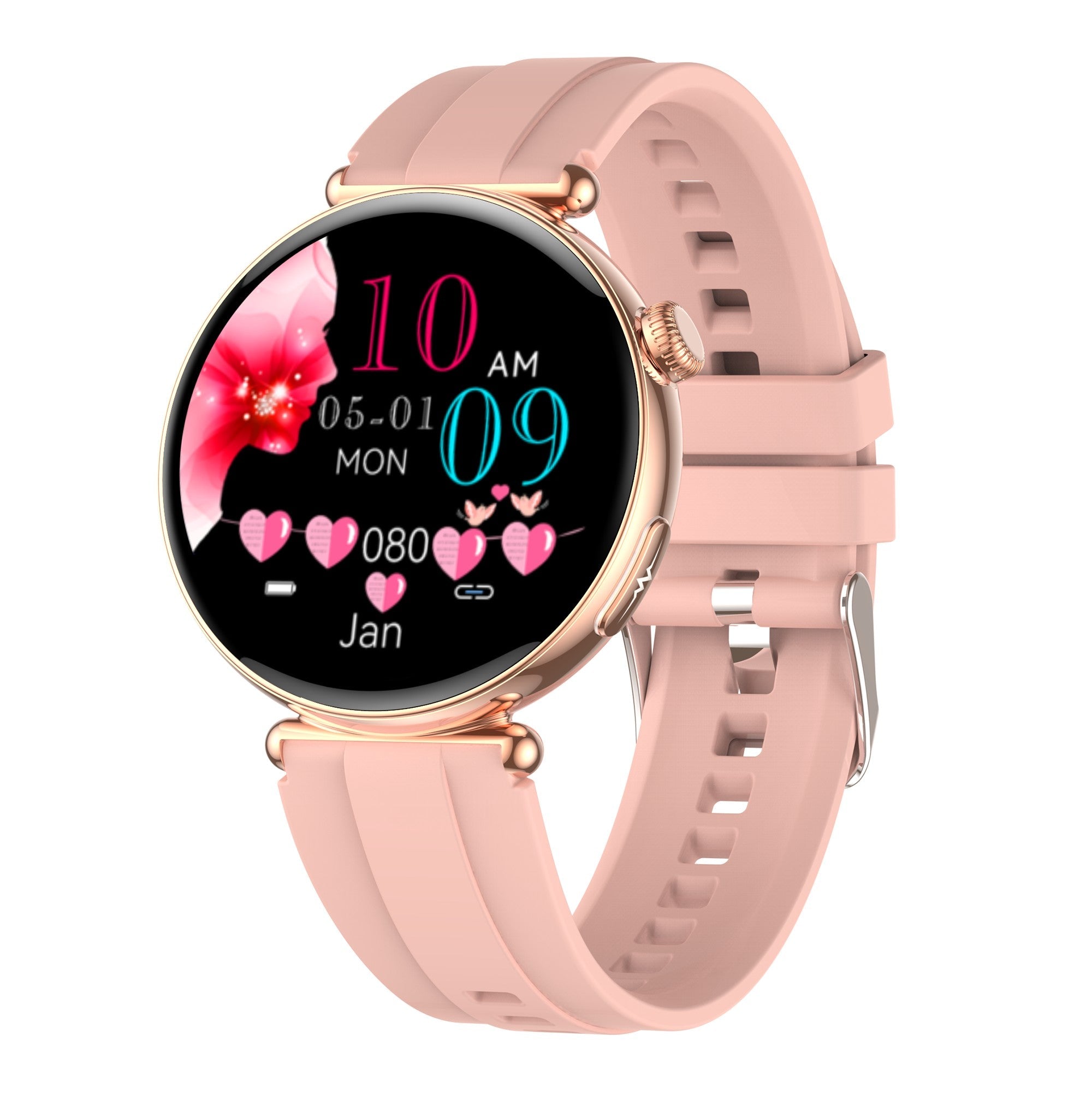 CFY390 Blood Glucose Blood Lipid ECG Suga Pro Monitoring Women's AI Smart Watch