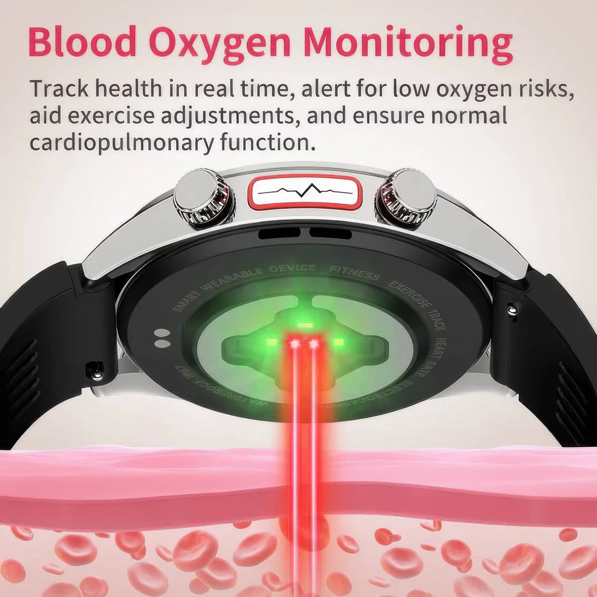 CFY E02 Multi-Lead ECG Monitoring Blood Glucose Blood Pressure Heart Rate Measurement Health Smart Watch