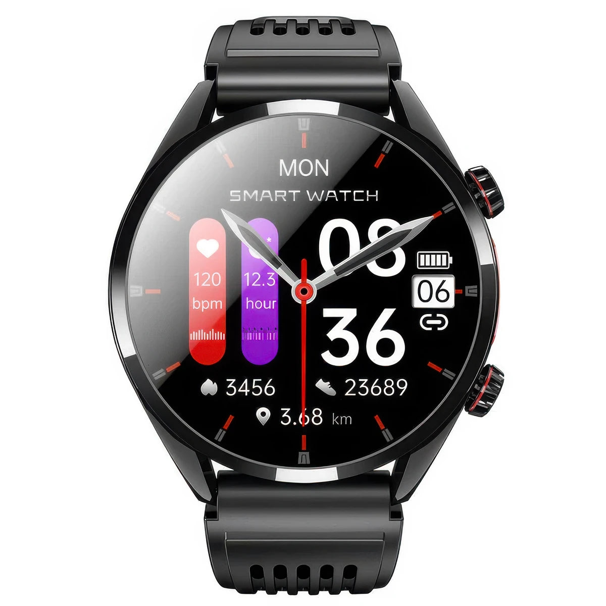 CFY E02 Multi-Lead ECG Monitoring Blood Glucose Blood Pressure Heart Rate Measurement Health Smart Watch