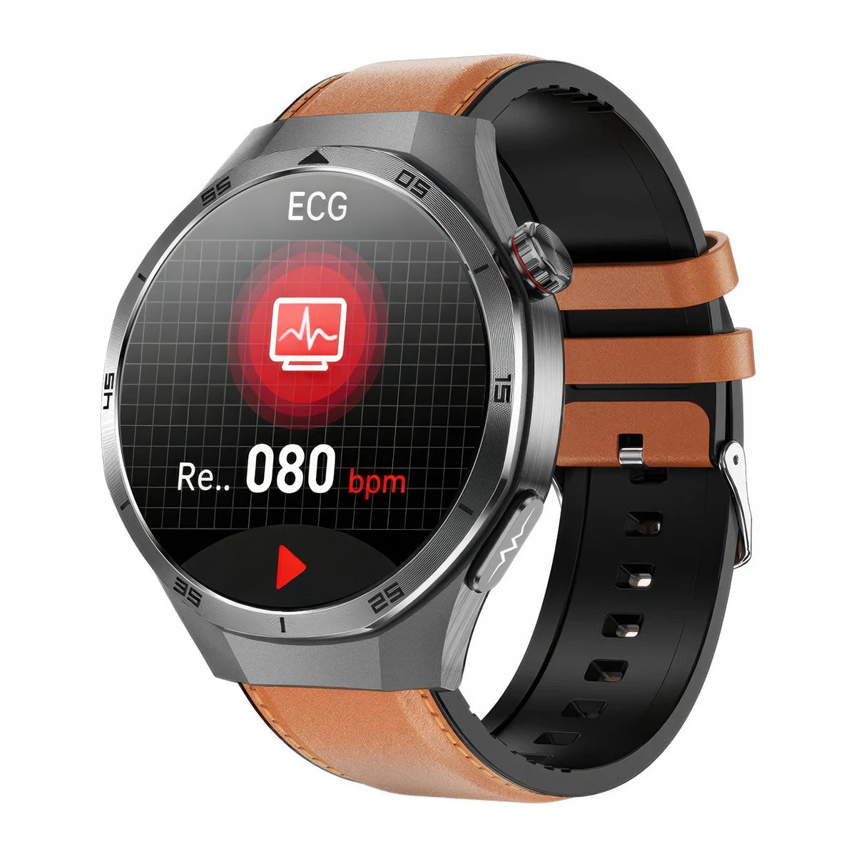 CFY E05 ECG Blood Glucose Sos Uric Acid Cholesterol Stress Monitoring Smartwatch
