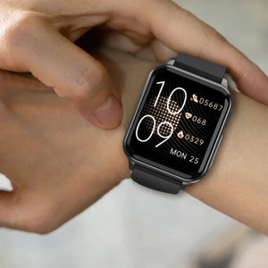 CFY E108 ECG Smartwatch With Blood Oxygen Heart Rate Monitor Sleep Monitoring Black