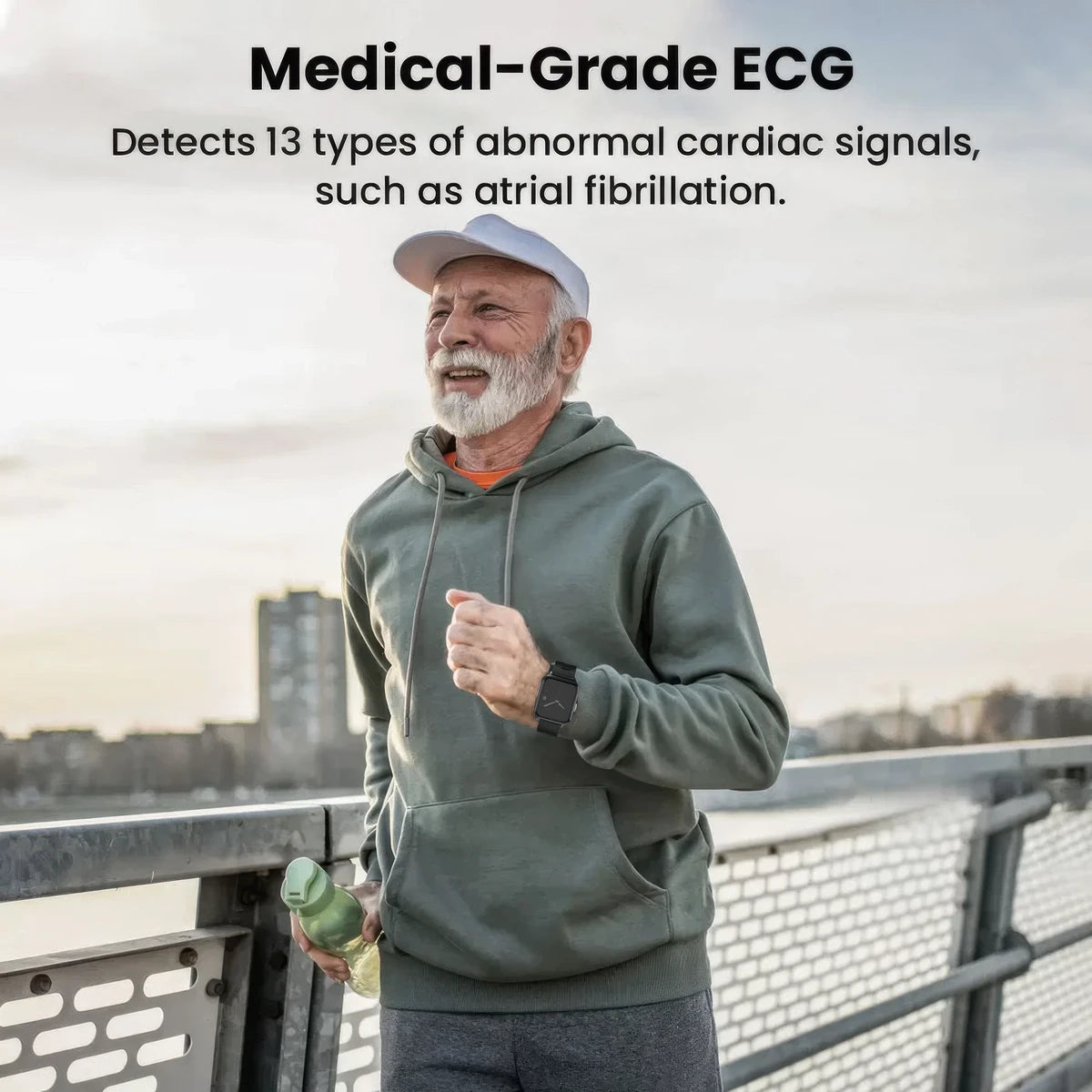 CFY E108 ECG Smartwatch With Blood Oxygen Heart Rate Monitor Sleep Monitoring