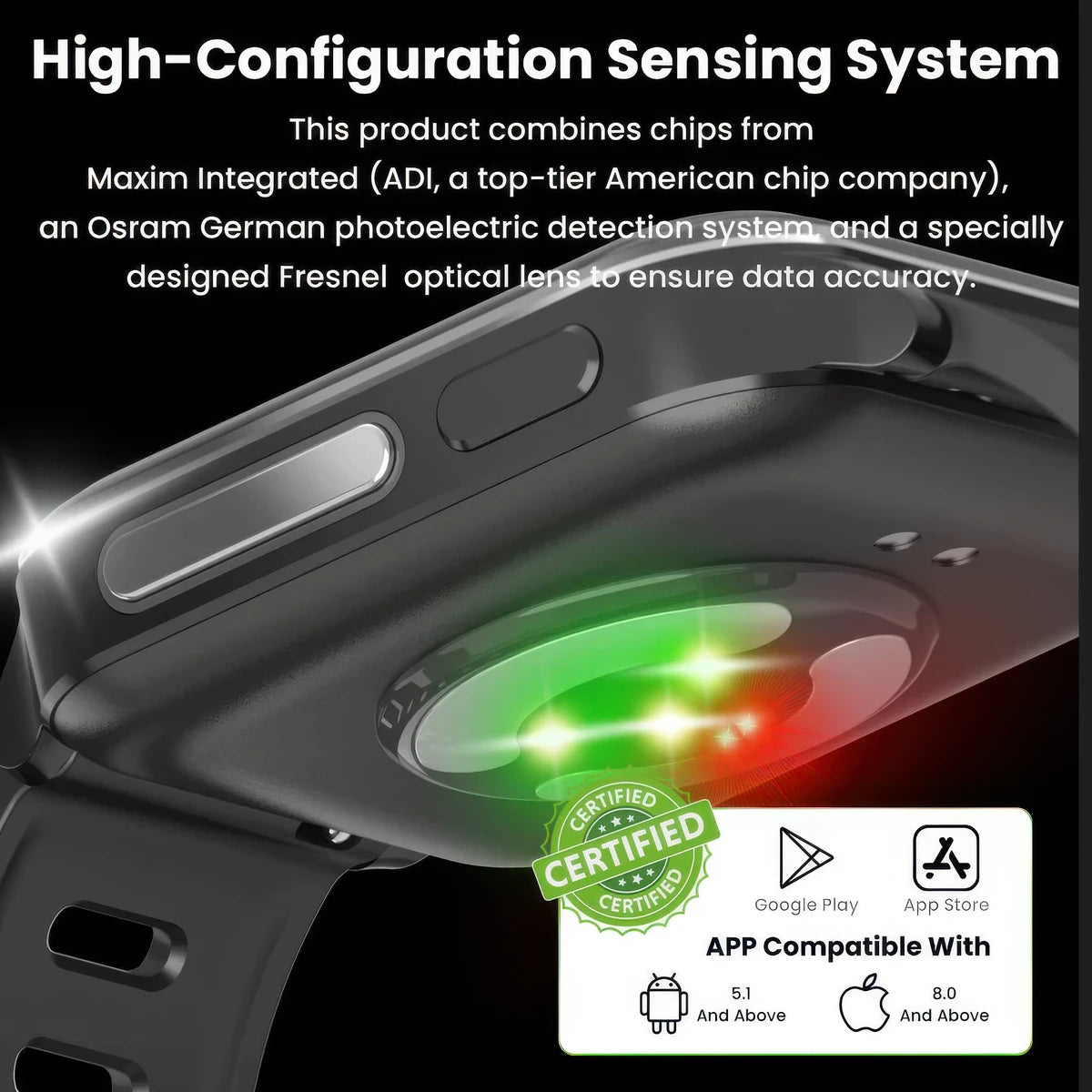 CFY E108 ECG Smartwatch With Blood Oxygen Heart Rate Monitor Sleep Monitoring