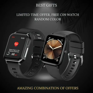 CFY E108 ECG Smartwatch With Blood Oxygen Heart Rate Monitor Sleep Monitoring