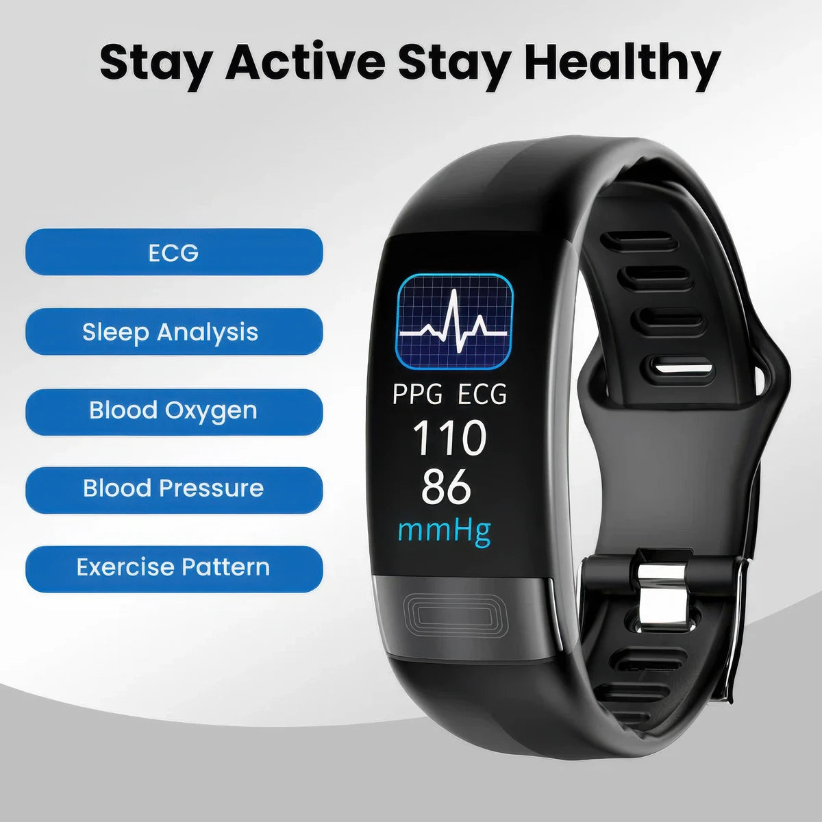 CFY E11 ECG Blood Oxygen Monitoring Smart Bracelet