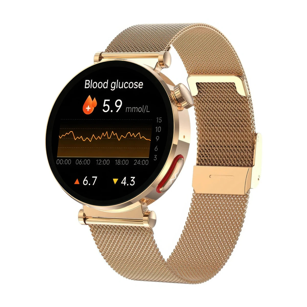 CFY E40 Blood Sugar Blood Pressure Blood Oxygen Monitoring Women‘s Smart Watch