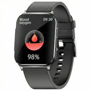 CFY E51 Smart Sports Watch with HD Display, ECG and Blood Sugar Monitoring Black
