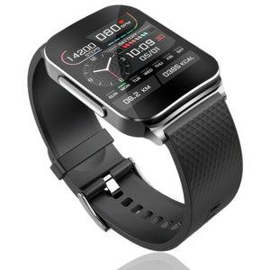 CFY E51 Smart Sports Watch with HD Display, ECG and Blood Sugar Monitoring Black