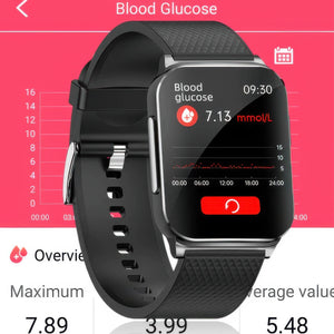 CFY E51 Smart Sports Watch with HD Display, ECG and Blood Sugar Monitoring