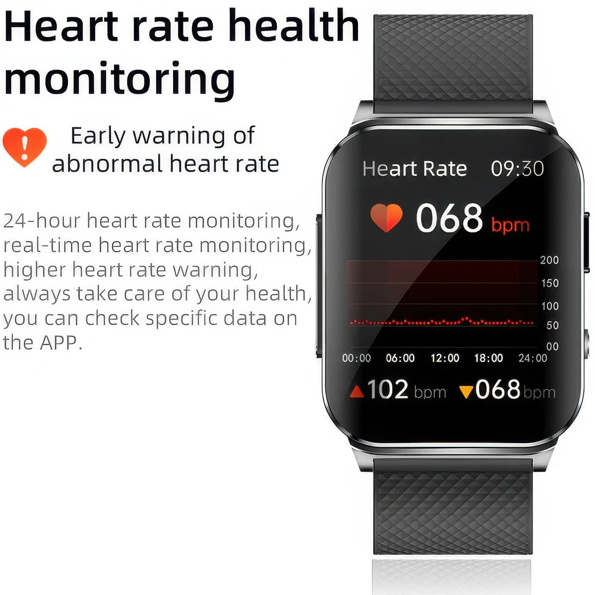 CFY E51 Smart Sports Watch with HD Display, ECG and Blood Sugar Monitoring
