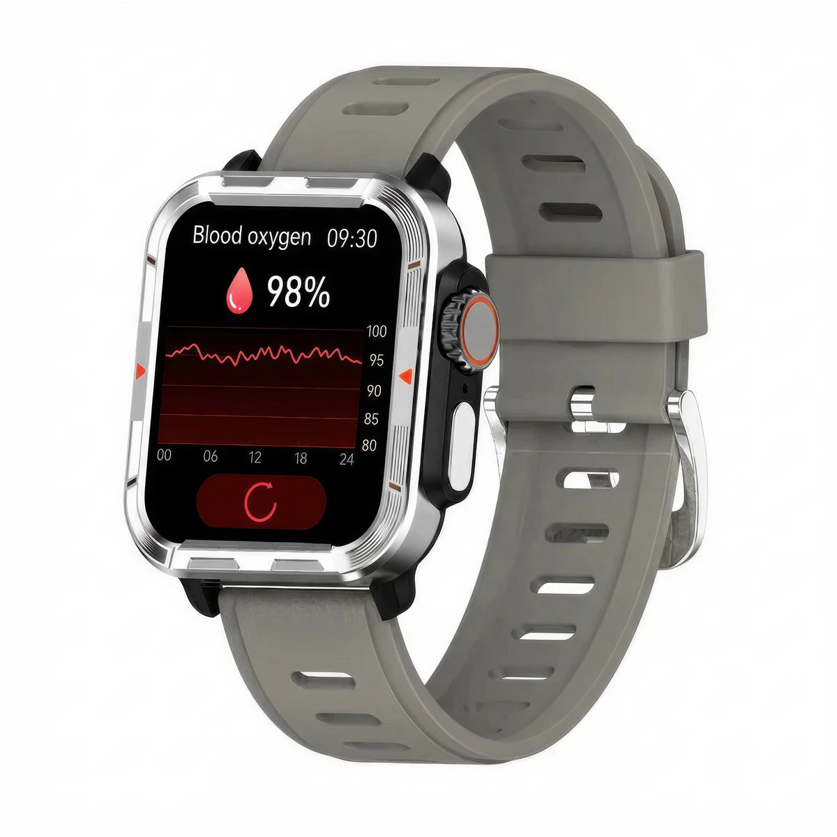 CFY E579 VEE PRO Rugged Sports Smartwatch with ECG and Heart Rate Monitoring Gray
