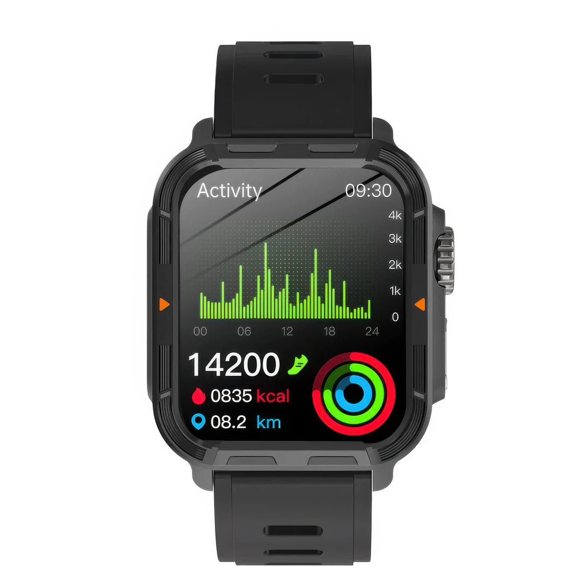 CFY E579 VEE PRO Rugged Sports Smartwatch with ECG and Heart Rate Monitoring Black