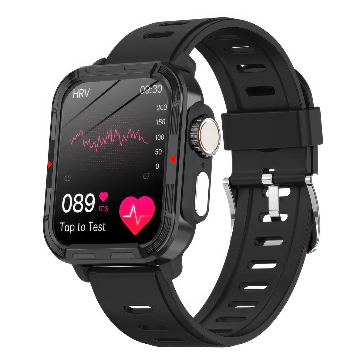 CFY E579 VEE PRO Rugged Sports Smartwatch with ECG and Heart Rate Monitoring Black