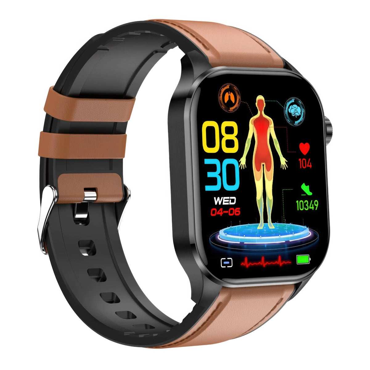 CFY E580 ECG/EKG Blood Sugar Blood Pressure Call Intelligent Health Management Smart Watch