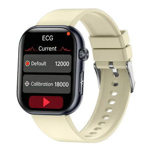 CFY E587 Blood Sugar Monitoring Smart Watch With Blood Pressure ECG/EKG Heart Rate Health Fitness Tracker