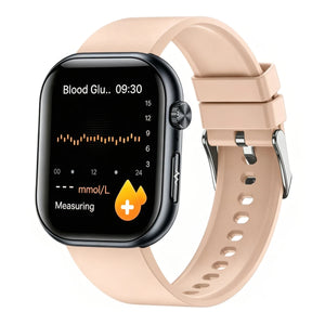 CFY E587 Blood Sugar Monitoring Smart Watch With Blood Pressure ECG/EKG Heart Rate Health Fitness Tracker