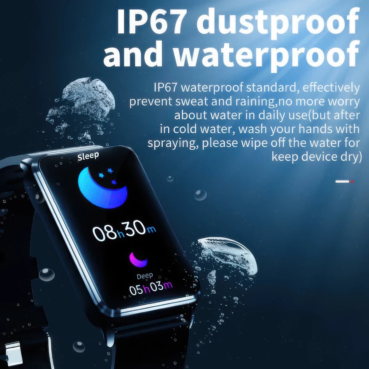CFY E63 Fitness Tracker with ECG Heart Rate Blood Oxygen Blood Pressure and 20 Sports Modes