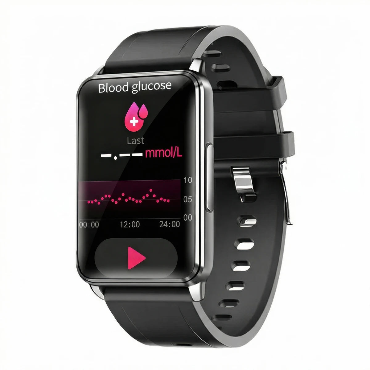CFY E63 Fitness Tracker with ECG Heart Rate Blood Oxygen Blood Pressure and 20 Sports Modes Silver Dial Black Band