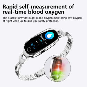 CFY E81 Blood Pressure Heart Rate monitoring Luxury Diamond Design Fashion Women Smartwatch