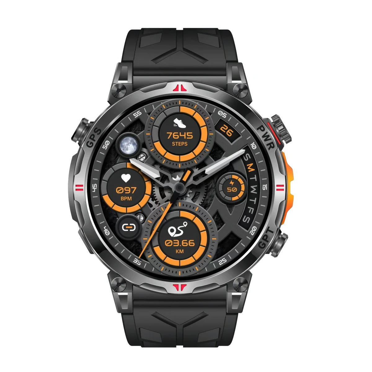 CFY E93 New Generation of Sports Smartwatch AMOLED Colorful Screen GPS Compass Bluetooth Calling 3ATM Waterproof