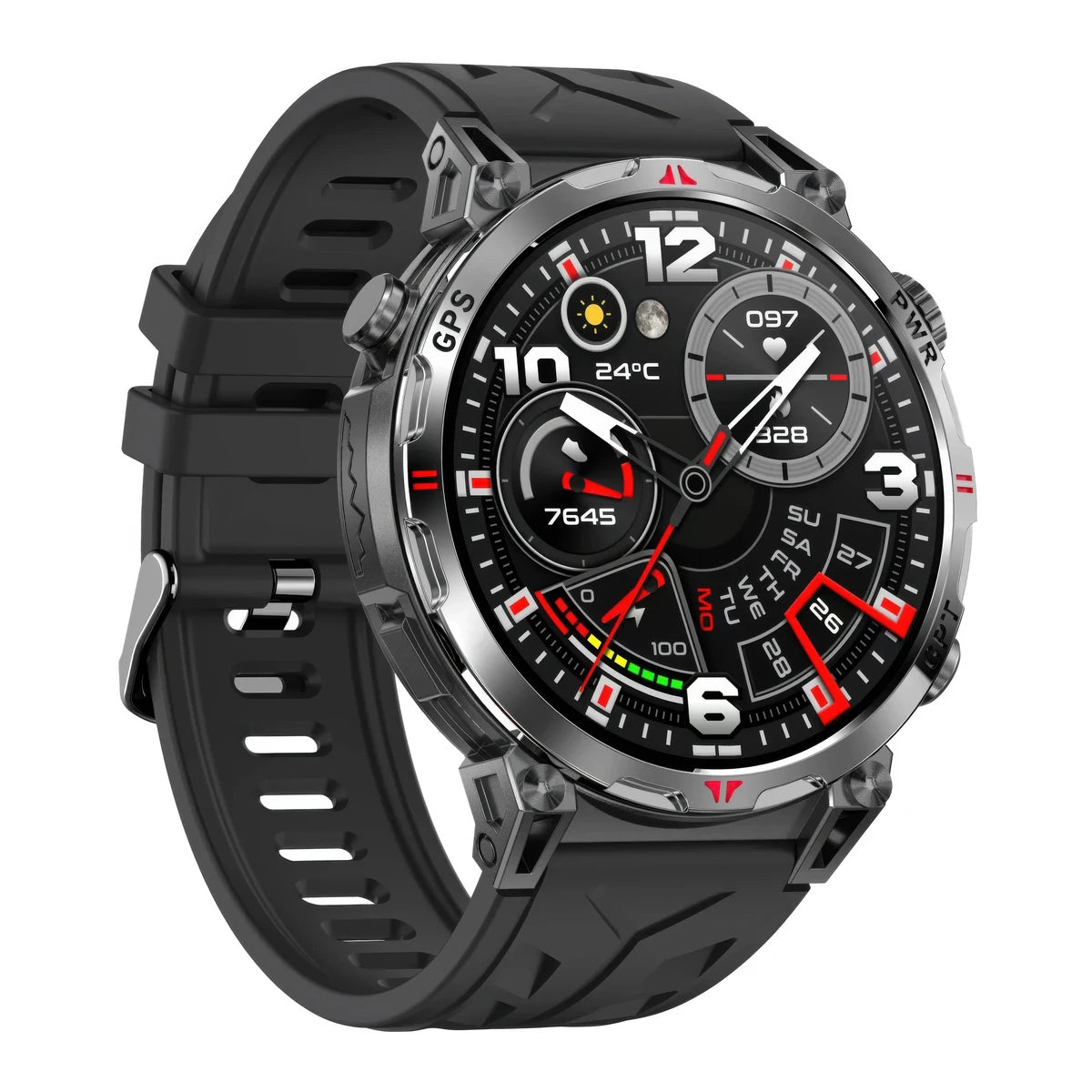 CFY E93 New Generation of Sports Smartwatch AMOLED Colorful Screen GPS Compass Bluetooth Calling 3ATM Waterproof