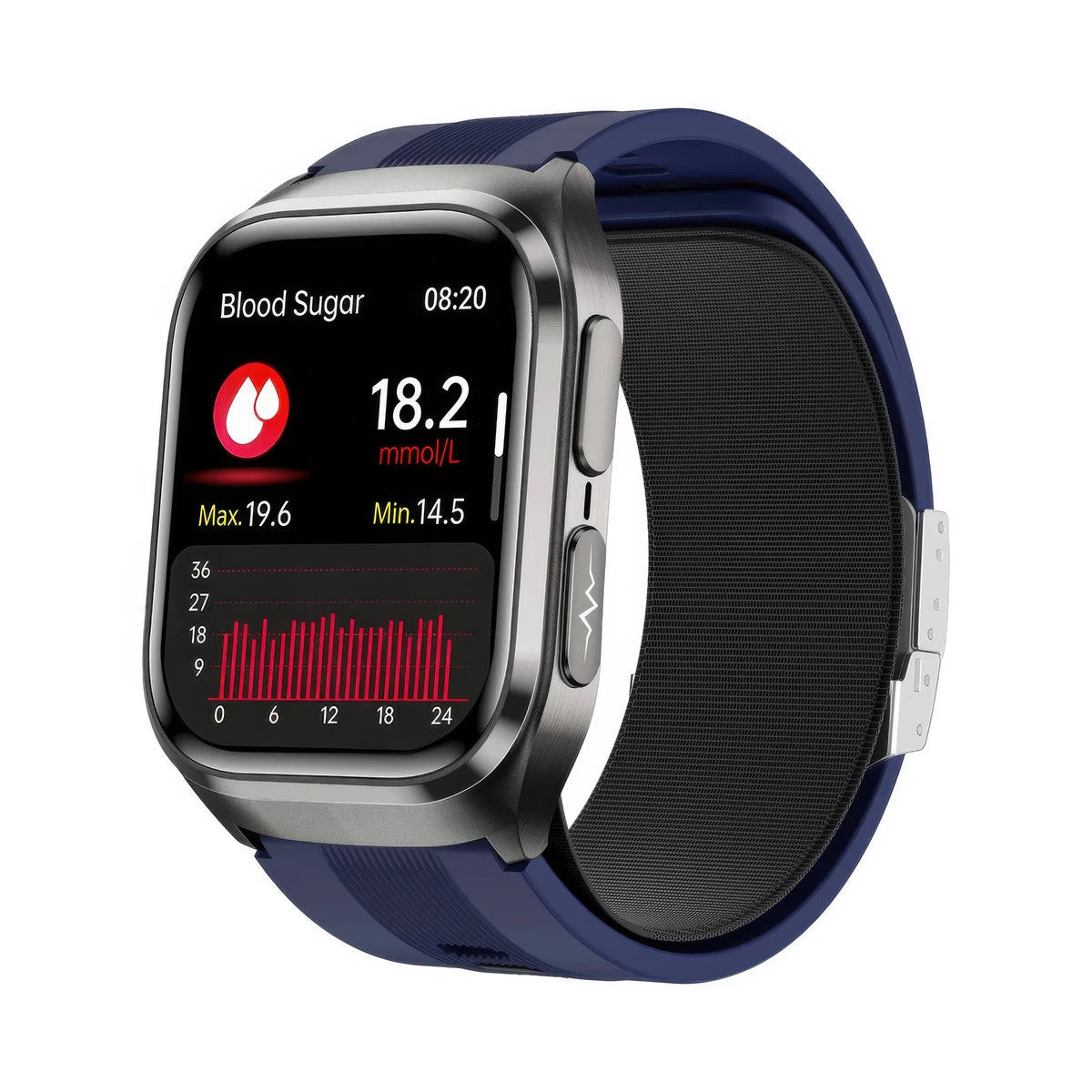 CFY EA17 Smart Watch with Air Bag Blood Pressure Monitor, 24H Heart Rate & Sleep Health Tracker