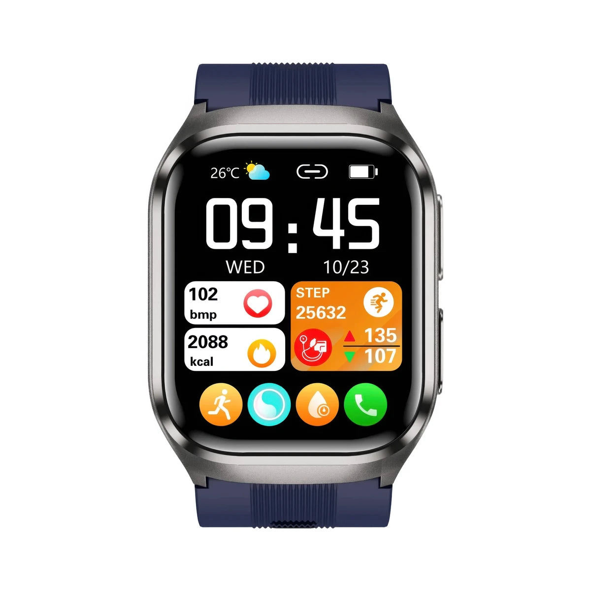 CFY EA17 Smart Watch with Air Bag Blood Pressure Monitor, 24H Heart Rate & Sleep Health Tracker