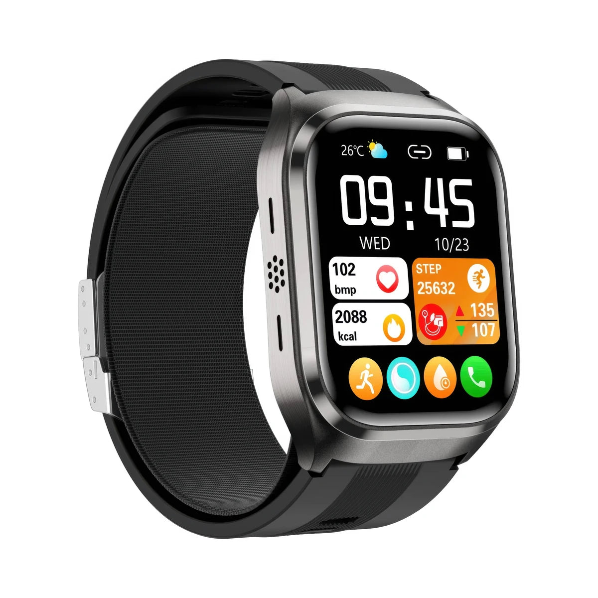 CFY EA17 Smart Watch with Air Bag Blood Pressure Monitor, 24H Heart Rate & Sleep Health Tracker